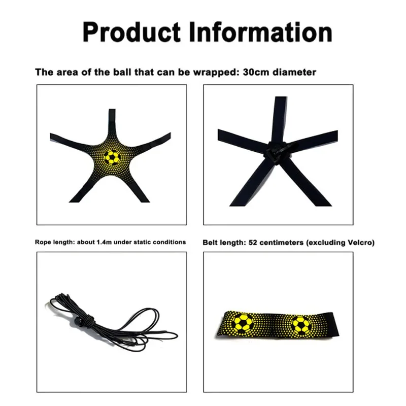 كرة القدم ركلة رمي منفردا ممارسة حزام خصر قابل للتعديل كرة القدم التحكم معدات التدريب تدريب الأطفال حزام مطاط