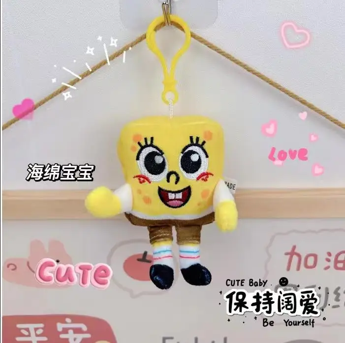 

2025!! 8inch/4inch SpongeBob Patrick Star Gary Squidward Tentacles Plush Dolls Small Pendant Bag Hangings Christmas Birthday Gi