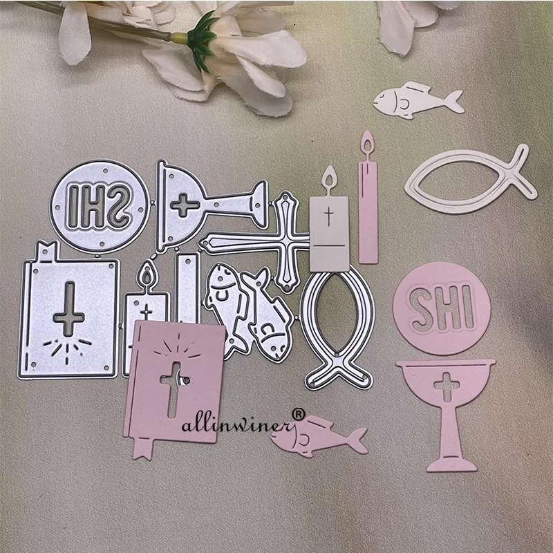 IHS Holy Grail Candle Cross Metal Cutting Dies Stencils For DIY Scrapbooking Decorative Embossing Handcraft Die Cutting Template