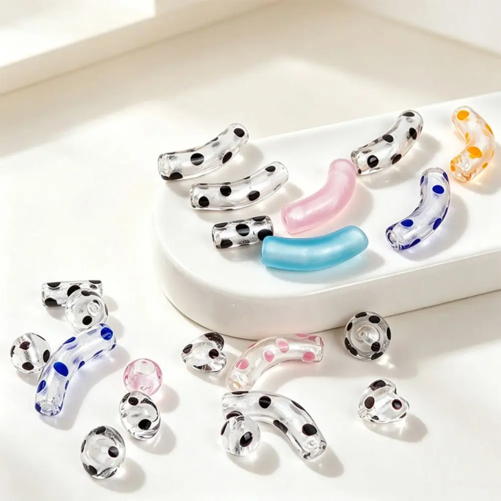 With Hole Curved Glass Beads 37 Styles Handmade Fired Lampwork Beads loose spacer beads bracelet necklace making for 20pcs