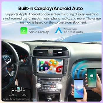 適用於2004-2008款謳歌TL的9.0吋車用多媒體播放器,搭配GPS導航、Android Auto、8核心CarPlay、4G網路和360度全景影像。 6 最佳銷售 謳歌 TL 收音機 - №5