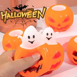 Halloween Funny Decompression Toys Pumpkin Ghost Squeeze Toy Adults Fidget Antistress Sensory Stress Relief Vent Ball Kids Gifts