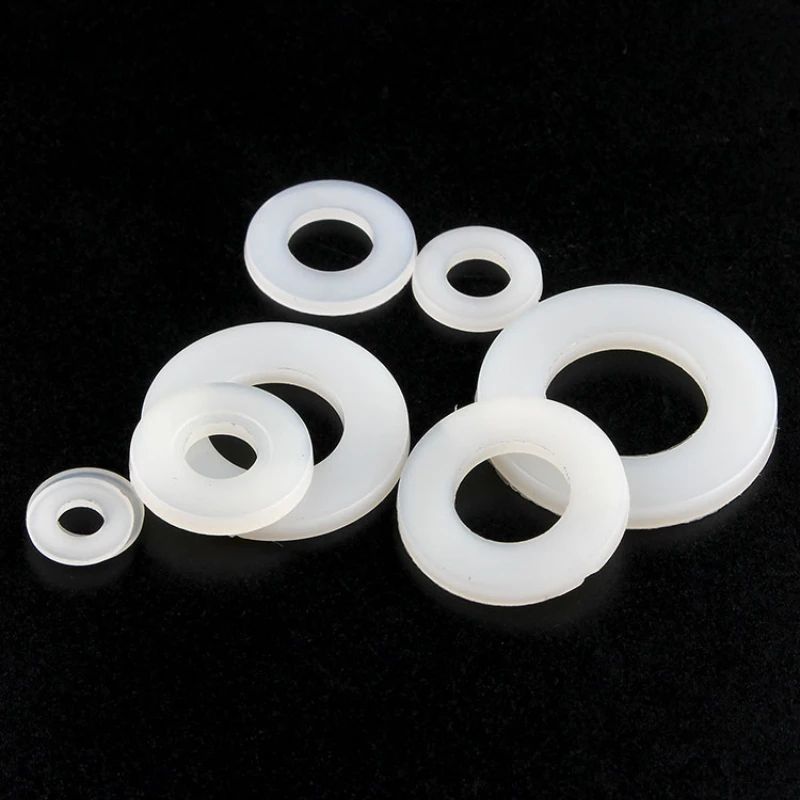 White M2 M2.5 M3 M4 M5 M6 M8 M10 M12 M14 M16 M18 M20 Insulation Gasket Ring For Screw Plastic Nylon Flat Washer Plane Spacer