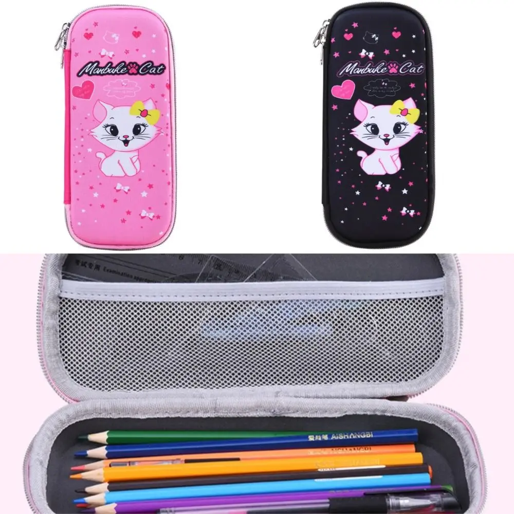 Cat Pattern Pencil Pouch Creative Large Capacity Multifunctional Stationery Box Waterproof Stationery Bag Business Card