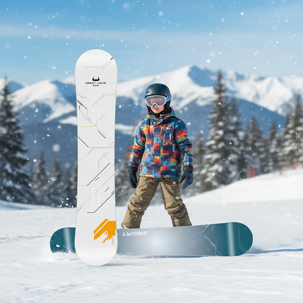 

CE Certified Custom Factory Wholesale QYWX QYSN010 140cm Snow Ski Snowboard Atomic Wood Core Carbon Fiber Poplar Wood