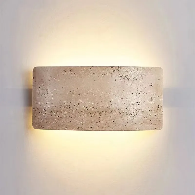 Cream-colored European-style stone wall lamps are suitable for bedroom bedside, living room and dining room.