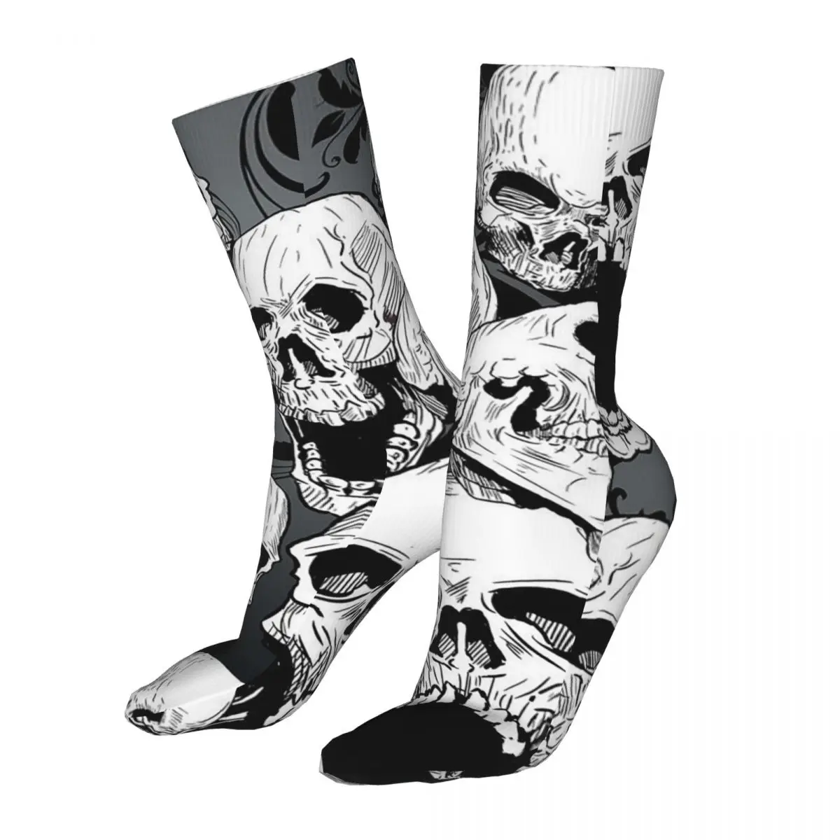 Men Bike Death Skull Gothic Socks Cotton Funny Women Sock