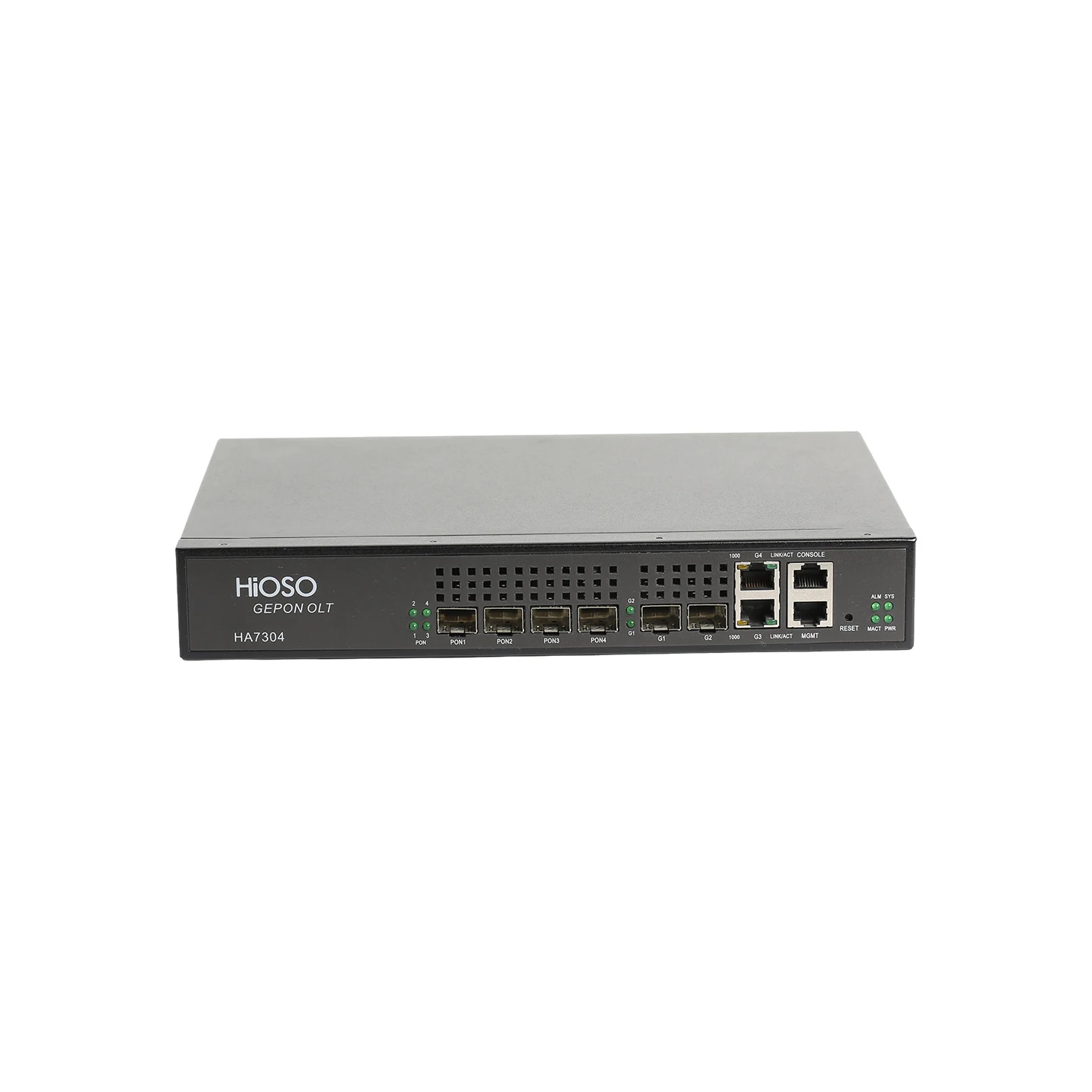 HiOSO HA7304 with 4pcs Px20+++++ 9db 10db PON Mosules FTTH 4PON EPON OLT MINI 4 Port Supply Any Brand Onu Factory Price