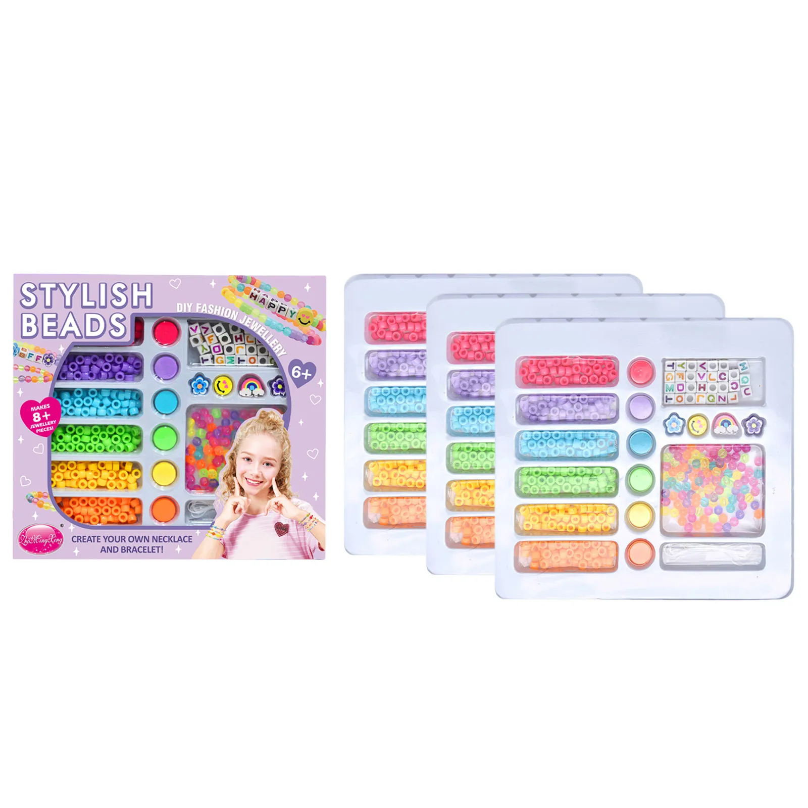 Digitale klok Kookwekker Pack Kit Armbanden maken Vriendschapsarmband Kit Letterkralen voor het maken van ouderwetse kookwekker