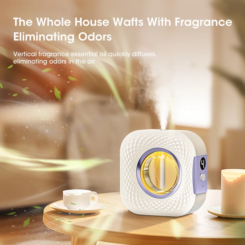 Smart Home USB Aromatherapy Diffuser Air Purifier with Display for Car and Bathroom Deodorization