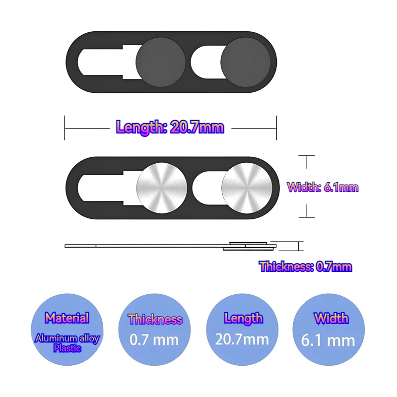 New Anti-Peeping Lens Cover Camera Privacy Protector with Dual - Slide Design Easy Use,Fit for iPhone 14 Pro Max/15/16 Series