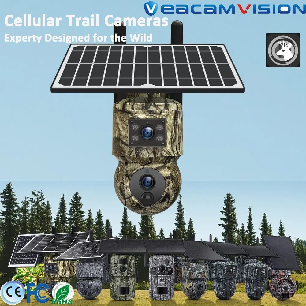 

Hunting Trail Camera Animal Camouflage Solar Battery PTZ Camera Outdoor Digital Security Surveillance CCTV Ubox