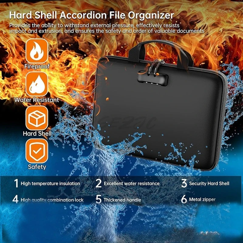 EVA Organ Style File Bag Small Multi-layer Transparent Insert Bag Office Stationery Storage and Organizing Bag