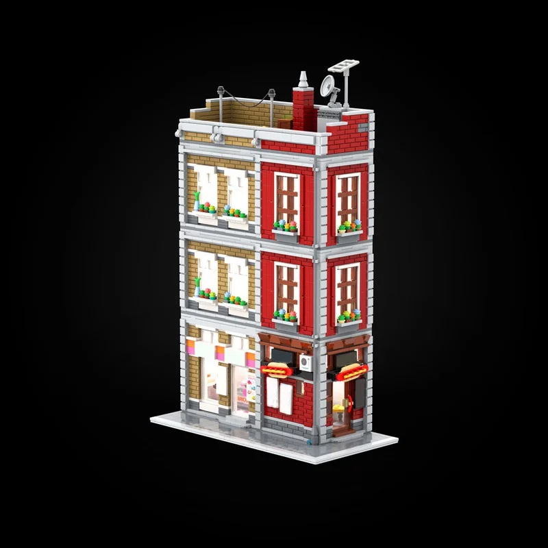 1888 قطعة MOC هوت الكلاب والكعك وحدات نموذج اللبنات تجميع DIY بها بنفسك التعليم الإبداعي الطوب هدايا عيد الميلاد لعبة أطفال