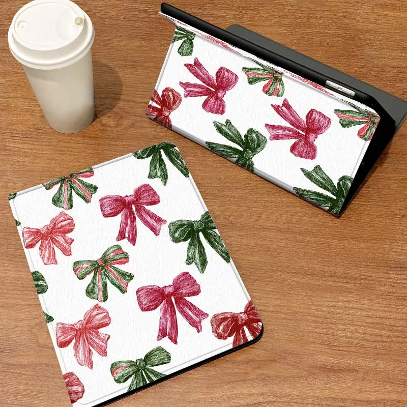 

Чехол для планшета Samsung Galaxy Tab S6 S7 S8 S9 S10 S11 FE Plus Lite с рисунком розового банта и сердечка