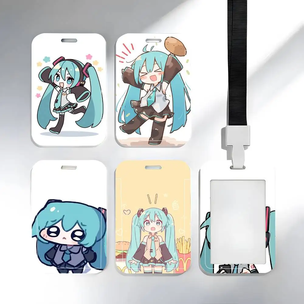 1 Stück Kawaii Hatsune Anime Niedliche Ausweishülle Schulkarten-Schutzhülle Zugangskarten-Hülle Bus- und Essenskarten-Schutzhülle Einfach Aufsteckbar