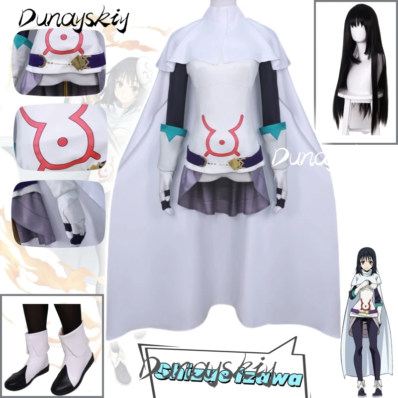 Shizue Izawa Cosplay Costume with Wig Anime That Time I Got Reincarnated as a Slime Role Play for Halloween Customized