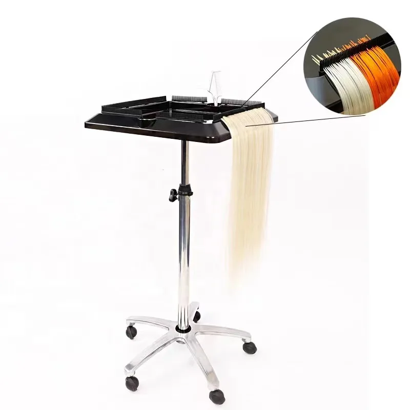 

Cross border new hair salon wig holder, movable lifting hair extension tray, hair styling tool holder, cart