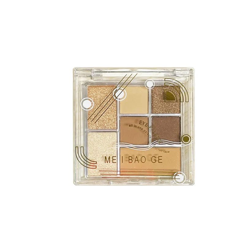 きらめく真珠のようなアイシャドウパレット,7色,ピンク,きらめく,チョコレート,ブラウン