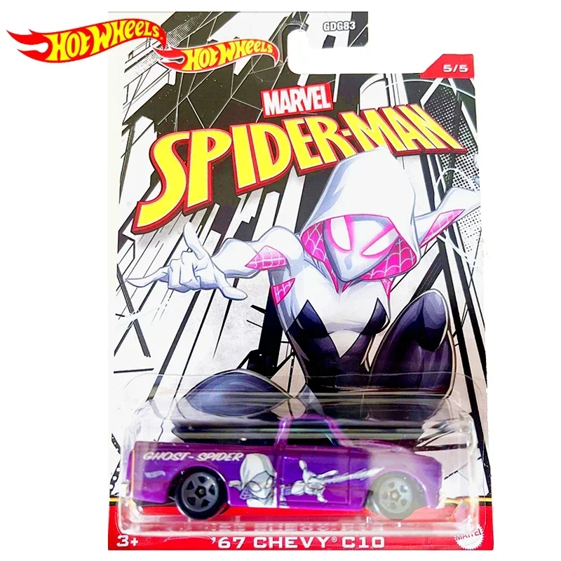 Original Hot Wheels Car Marvel Spiderman Diecast 1:64 Voiture Circle Tracker Camaro Chevy Kids Boys Toys for Children Birthday