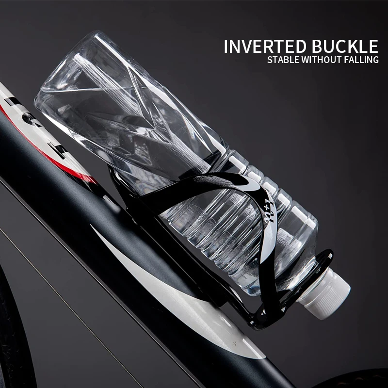 N+1 High-Strength Nylon 8-Shaped Creative Bike Water Bottle Cage with Locking Bottle Mouth for Secure Hold, Anti-Shake Design
