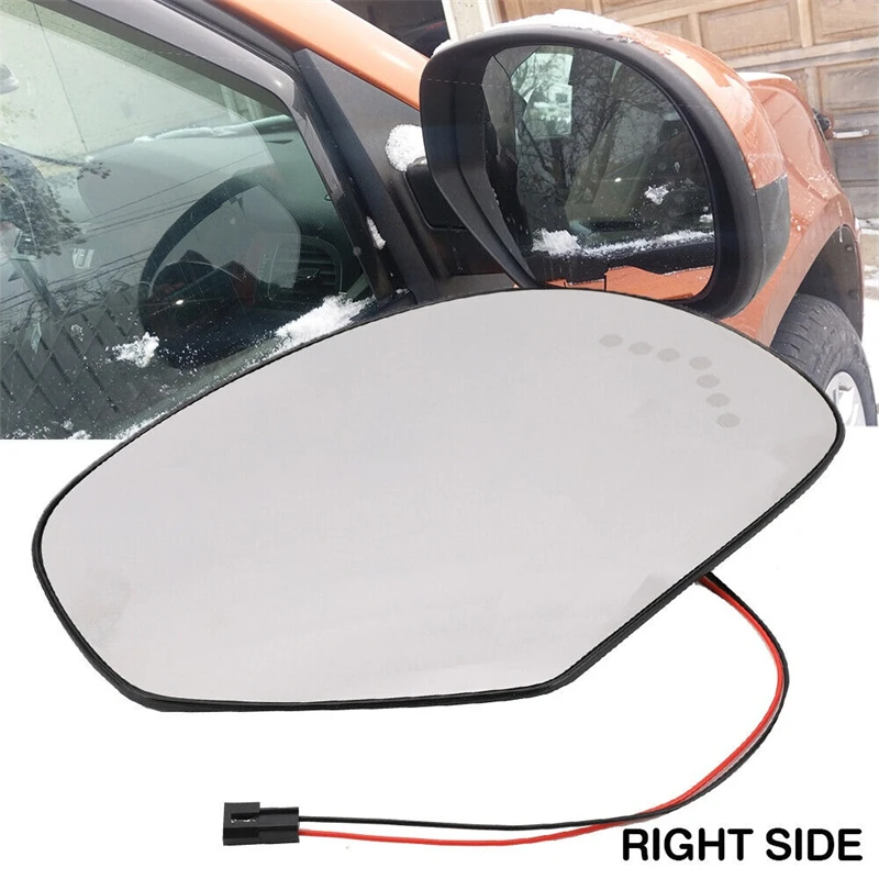 Left Right Side Heated Mirror Glass for 2007-2013 Chevrolet Silverado Replacement 15874992 15886196 Rearview Heated Mirror Glass