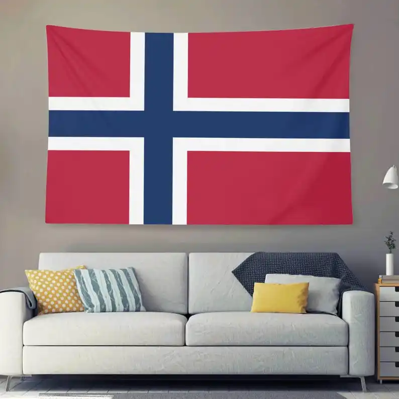Norway Flag Tapestry Theme Party Event Patriot Gift Wall Decoration
