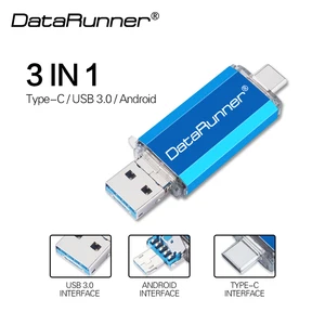 Datarunner 3 in 1高速OTG USBフラッシュドライブタイプCペンドライブ512GB 256GB 128GB 64GB 32GBペンドライブUSB 3.0メモリスティック 12ベストセール512GB USBスティック-10