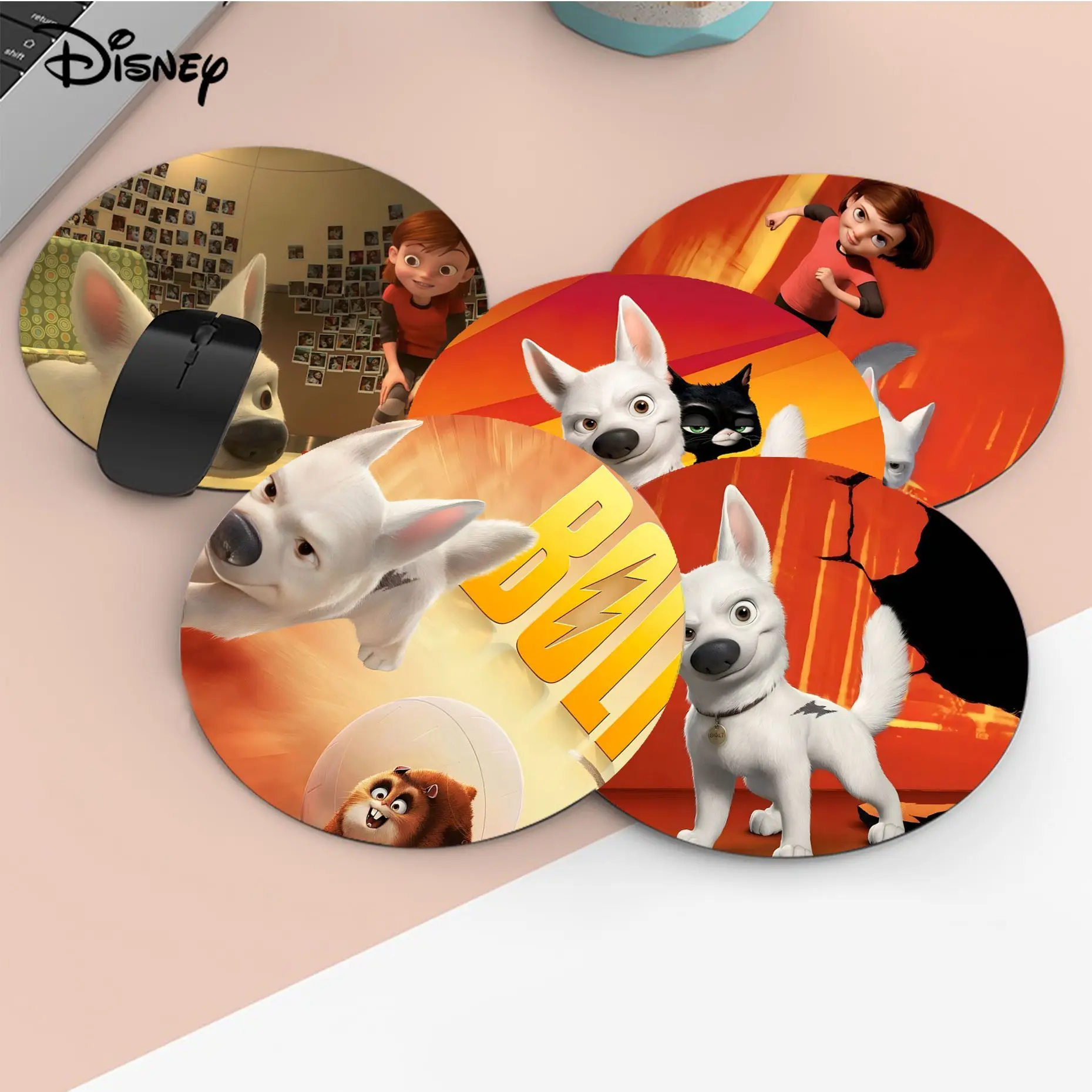 

Disney Bolt Mousepad INS Tide Round Office Student Gaming Thickened Writing Pad Non-slip Cushion Mouse Pad for PC Computer Table