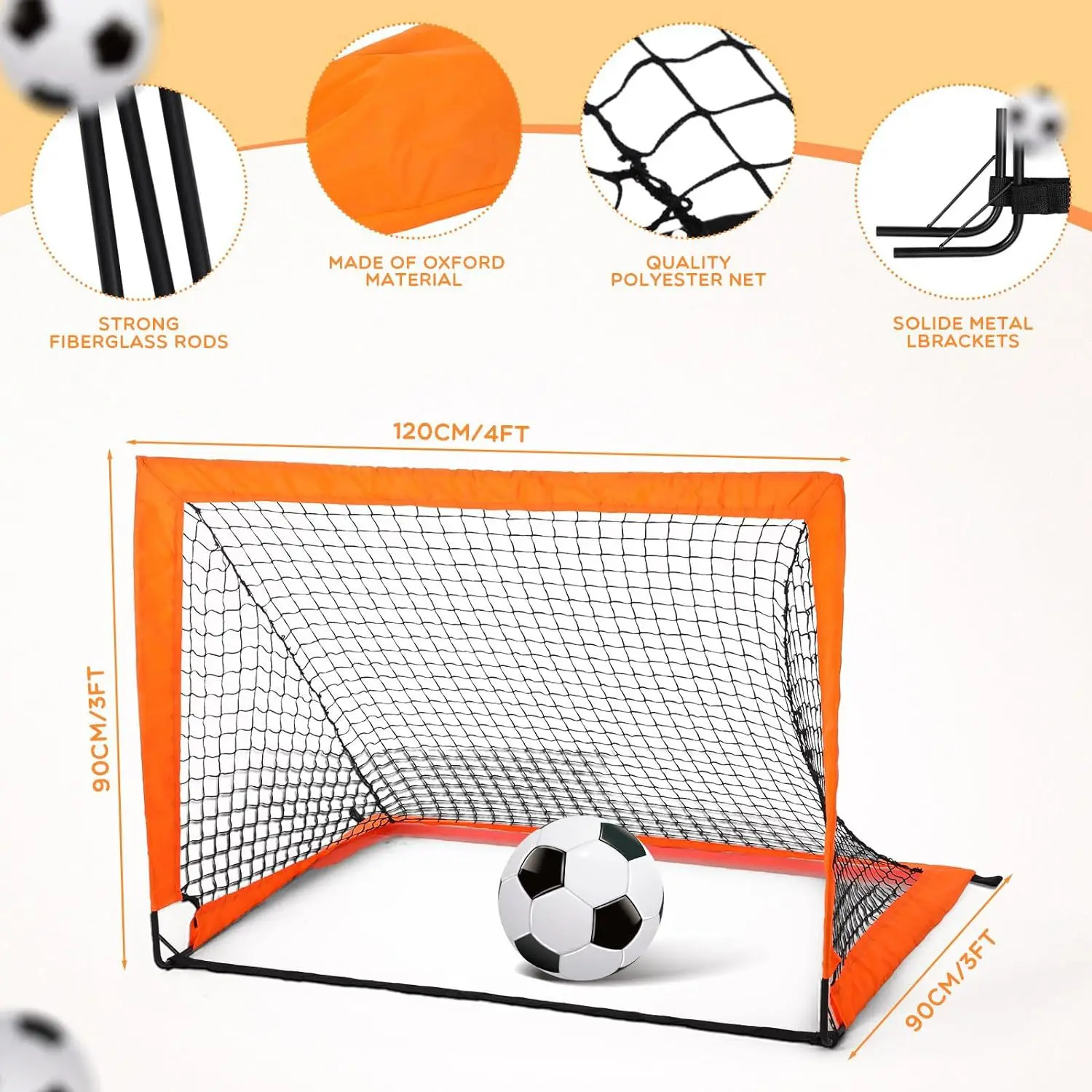 

1 Including 2 Goals Easy to Carry 2 Portable Football Goal Sets 2025