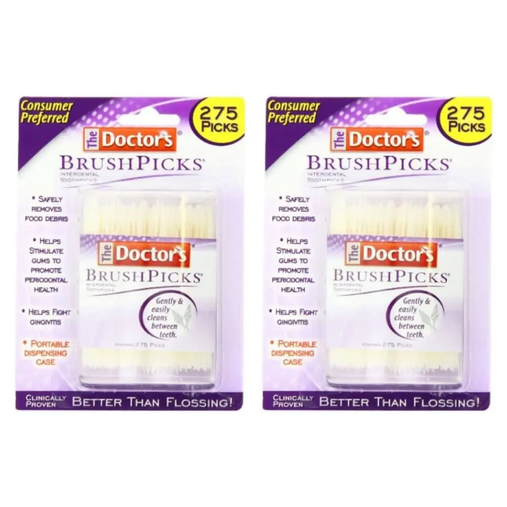 

Doctor's BrushPicks Toothpicks, 275 Picks Per Pack (2 Packs)