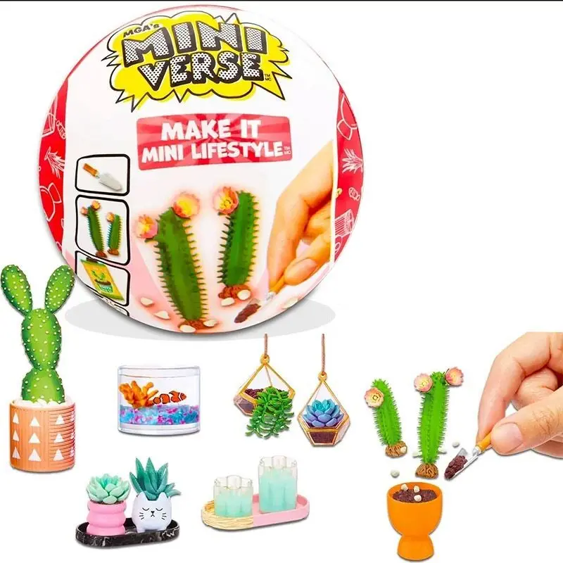 

Miniverse Mini Home Cactus Simulated Household Series Wave 1 Toy Blind Box Surprise Ball Miniature World Diy Fun Hands-On Game
