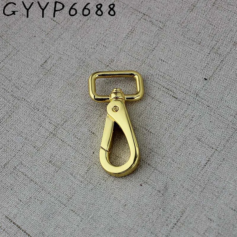 

16mm 19mm High quality Deep gold webbing trigger snap hooks hard carabines swivel clasp lobster claws Bag Parts Accessories