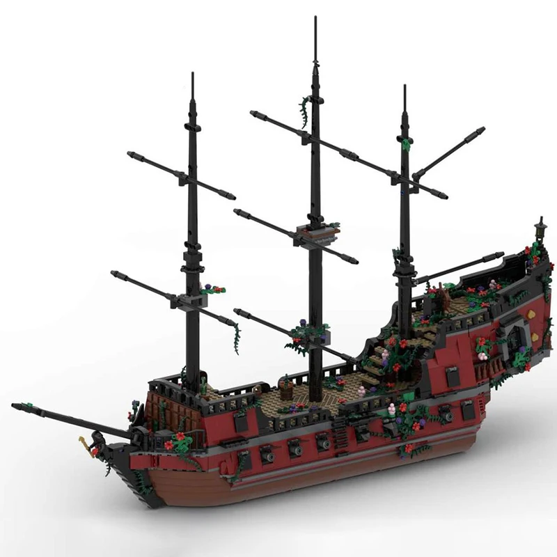 

NEW 2384PCS medieval Pirate Series MOC Poisonous Rose Pirate sailing ship Model DIY creative ideas childToy Assembly Puzzle Gift