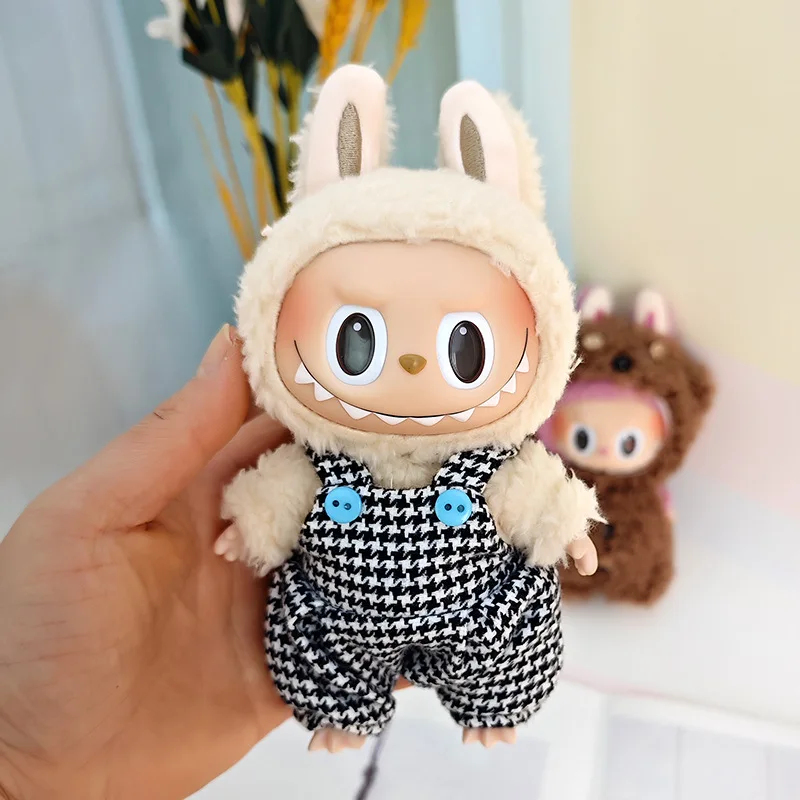 สําหรับ Labubu ผ้าชุดตุ๊กตาเปลี่ยน Overalls ชุดสะสมกล่องตาบอด Series เด็กบทบาทเล่นตุ๊กตาแฟชั่นเสื้อผ้า