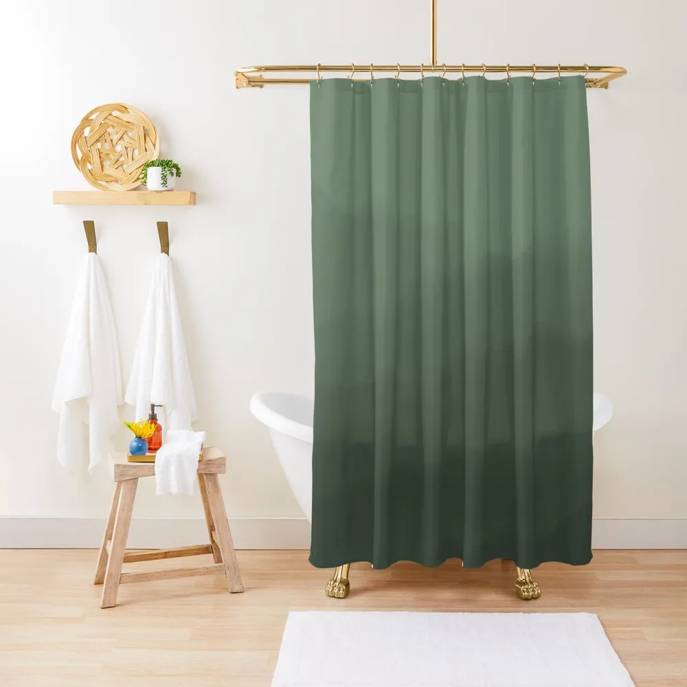 

Sage Green Watercolor Ombre Pattern Shower Curtain Anti-Mold Waterproof Shower Set For Bathroom Curtain