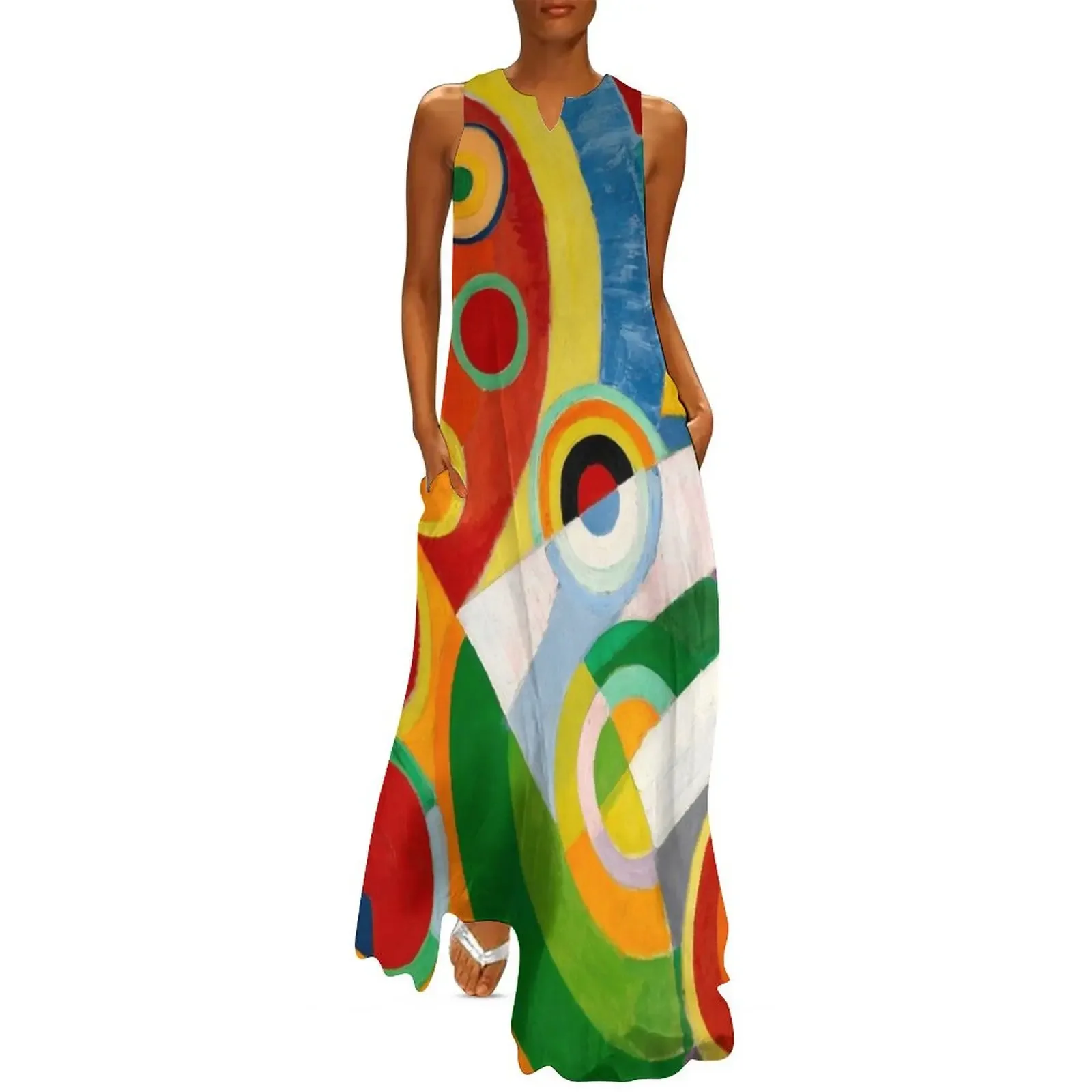 

Robert Delaunay Rythme, Joie de vivre Long Dress dresses ladies 2025 summer women's clothing korea stylish Dresses gala Dress