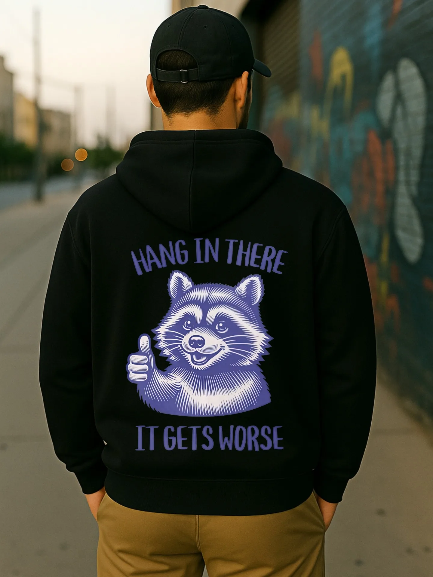 Graphic Hoodie Men, Cartoon Print, Casual Style, Soft Fabric, For Men, For Everyday Wear