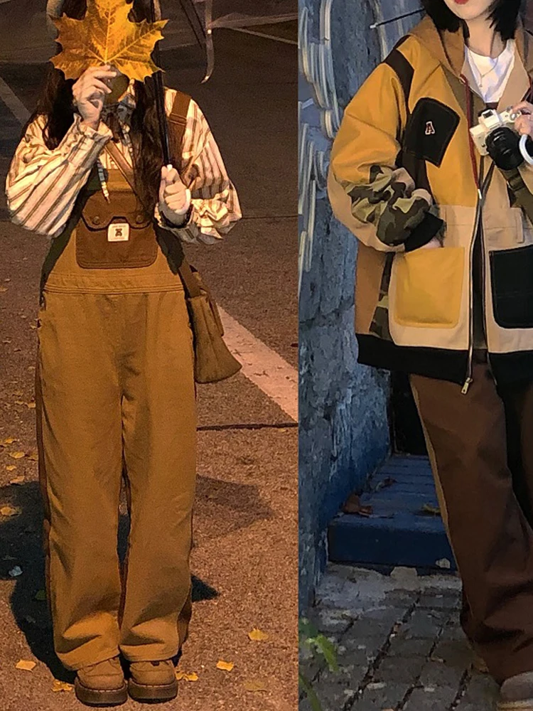 Salopette en Denim Double face pour femmes, vêtements d'été Vintage, petite taille, étudiante, mignon, décontracté, couleur droite, Blosie, tendance