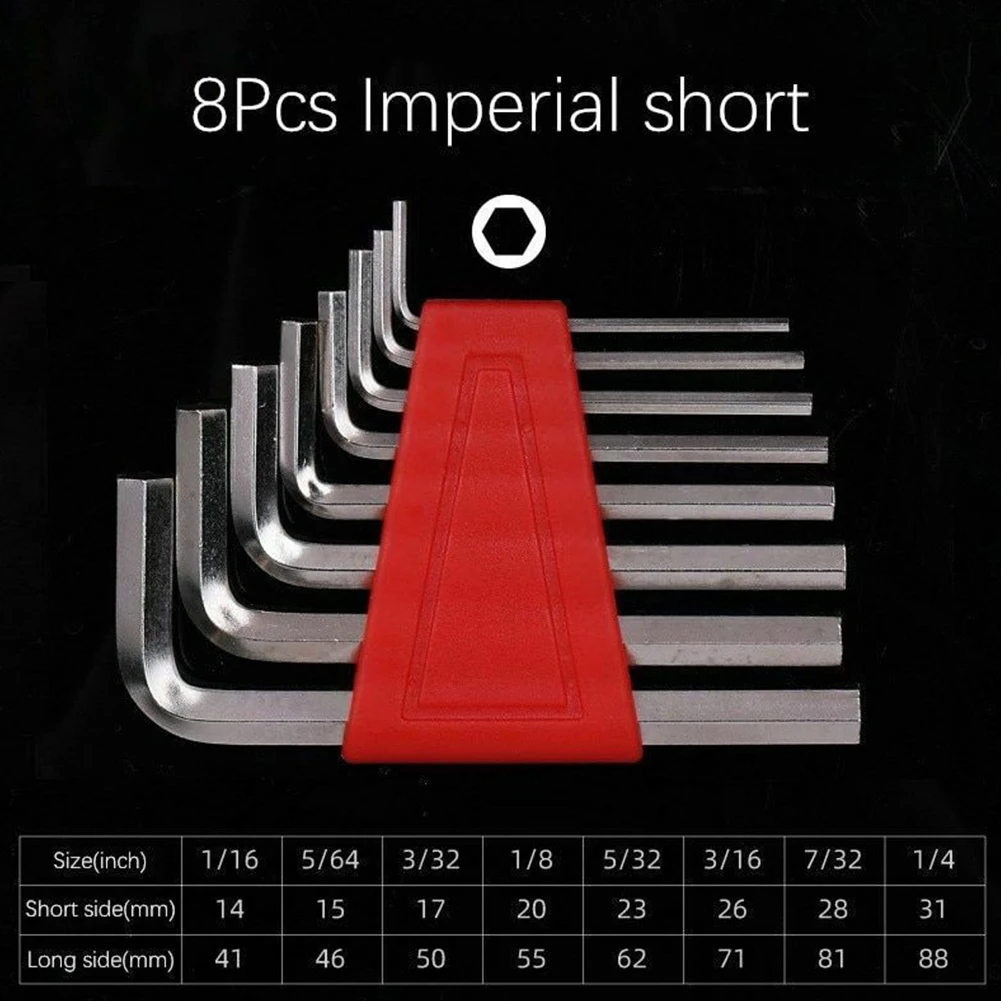 Eine Vielzahl von Situationen Sechs kant schlüssel Kit 5/8/11 stücke Chrom-Vanadium-Stahl Doppel end Sechs kant schlüssel metrisch/imperial light klein