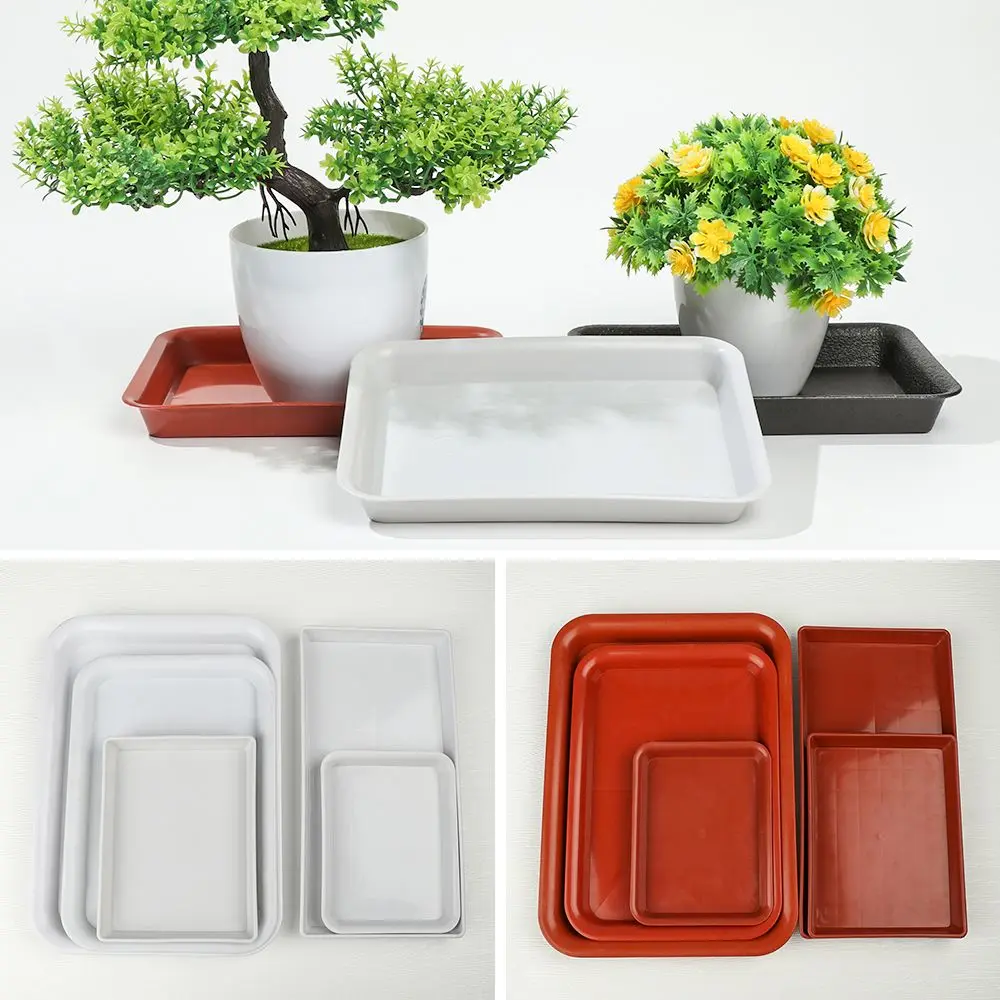 1PC Saucers Indoor Outdoor Flower Pot Plant Saucer Drip Trays Plastic Tray Rectangle