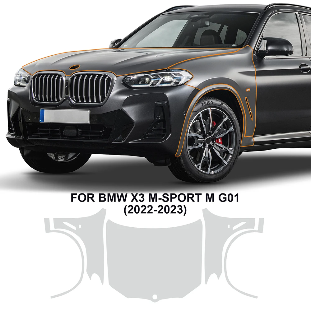 

Флэш-пленка для BMW X3 M-sport M G01 2022 2023 оригинальная прозрачная пленка из ТПУ с защитой от царапин