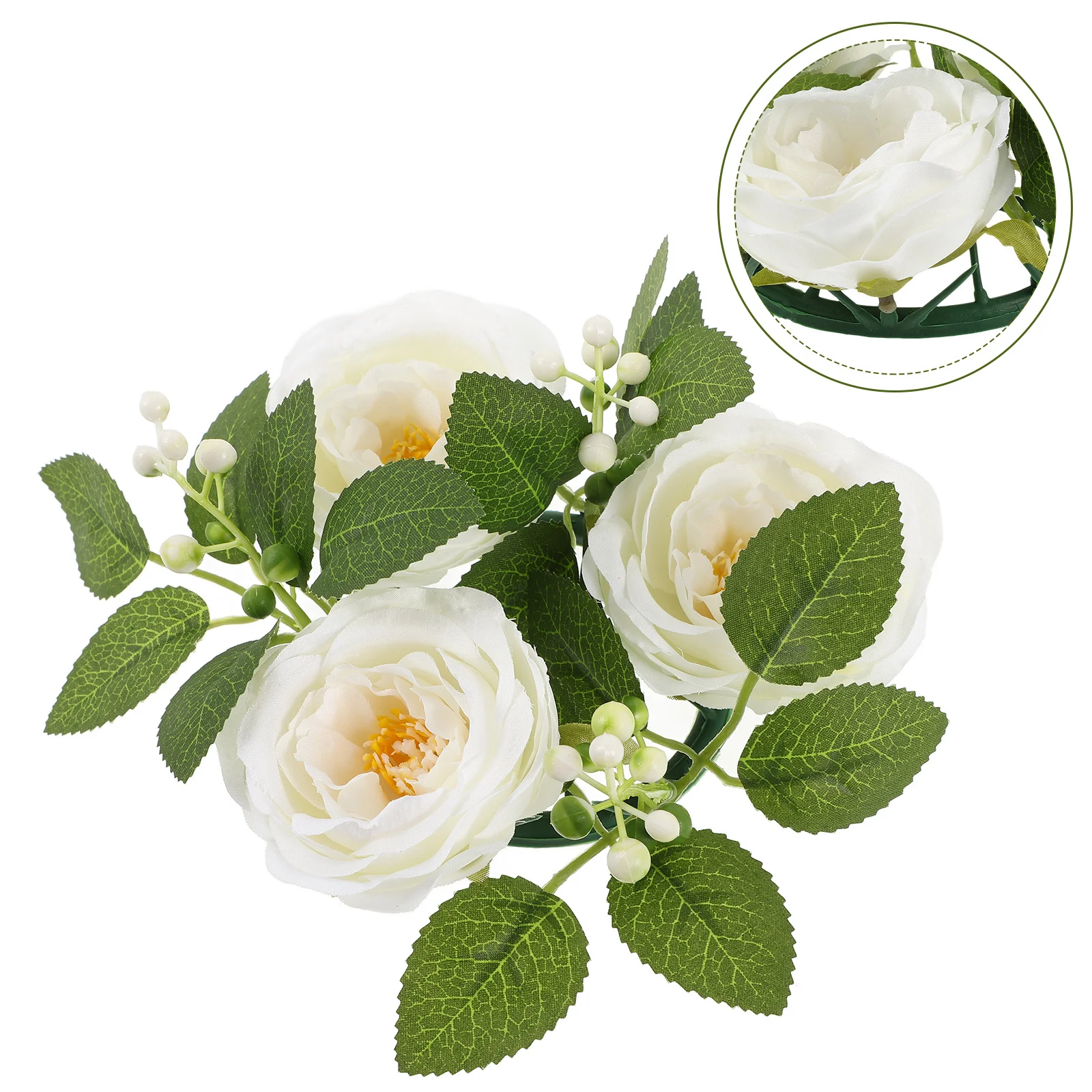 

Floral Ring Wedding Wreath Artificial Flower Wreath Table Centerpiece Party Home Decoration Wedding Layout Props