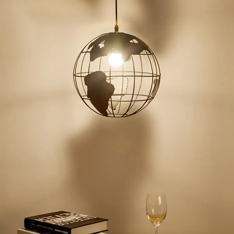 

20cm Globe Single-head Chandelier Nordic Loft Bar Chandelier Simple Creative Art Cafe Aisle Restaurant Interior Decor Lighting