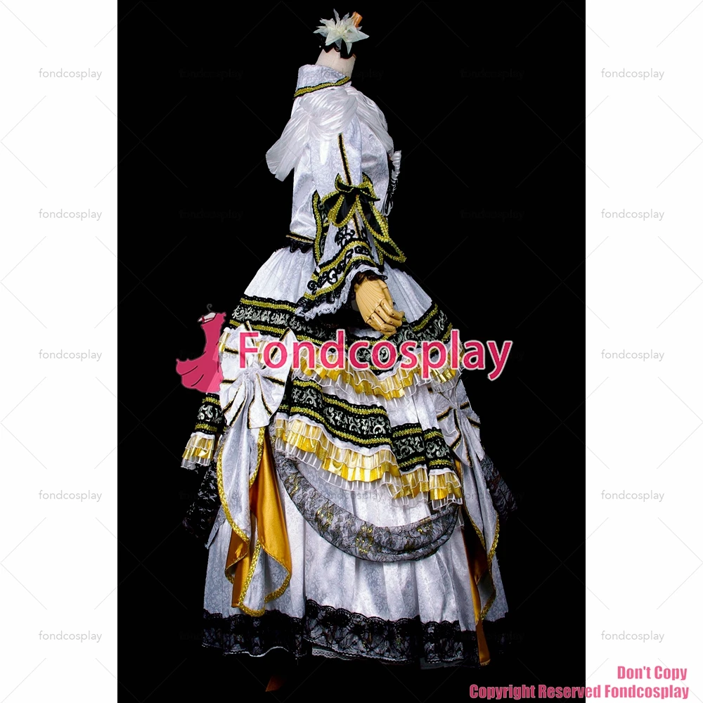 Fondcosplay us Fashion Hiphop (hizaki Visual J Rock gothic Outfit camicia in raso gonna Costume su misura [G730]