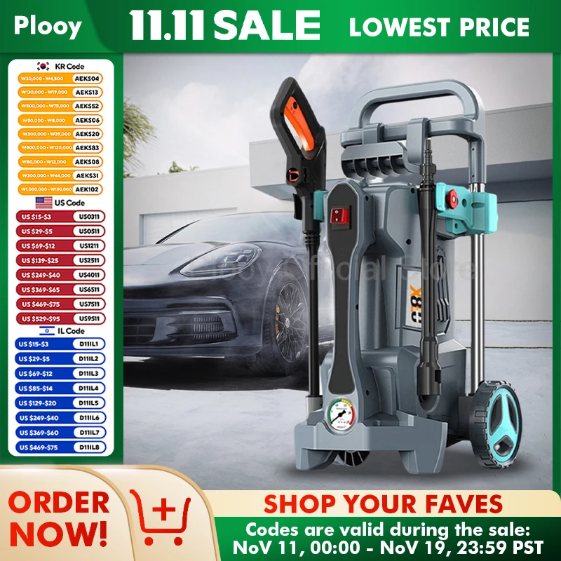 High Pressure Car Washers 2800W Garden Washing Machine For Water Gun Garden High Pressure Cleaning Machine Hand-Held