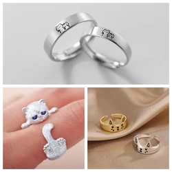 New Korean Fashion Cute Cat Claw Ring Women Opening Adjustable Jewelry Rings Men Party Birthday Wedding Ring Wholesale Jewelry