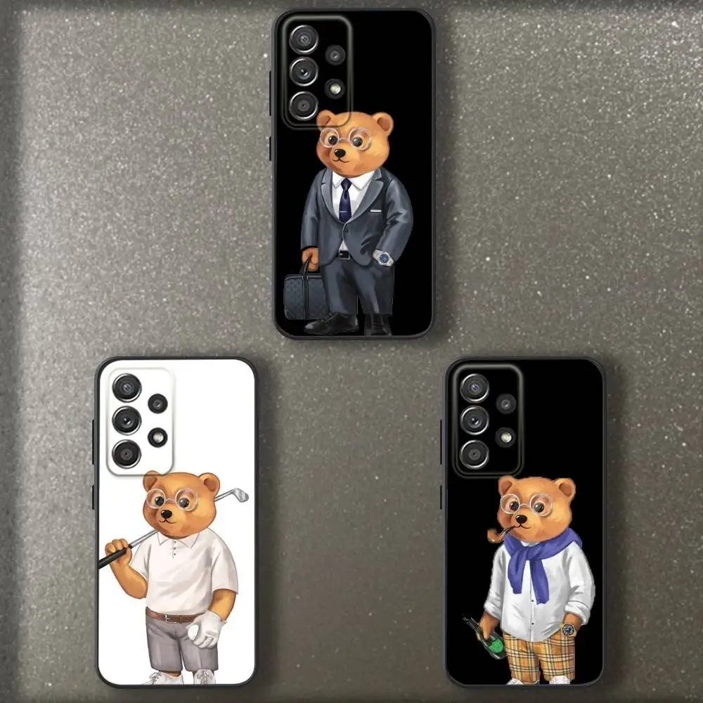 

B-Barons F-Filou Bear Phone Case For Samsung S 25,24,23,22,30,21,10,9,Ultra,Plus,Lite,FE,4,5 G Soft Black Case