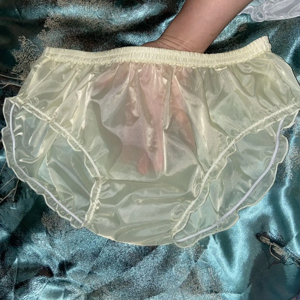 Sexy Heren Tule See Through Slips Verstoorde Zijdeachtige Touch Slipje Sissy BF Gift Onderbroek FKK Prive Party Erotisch Paar Panty