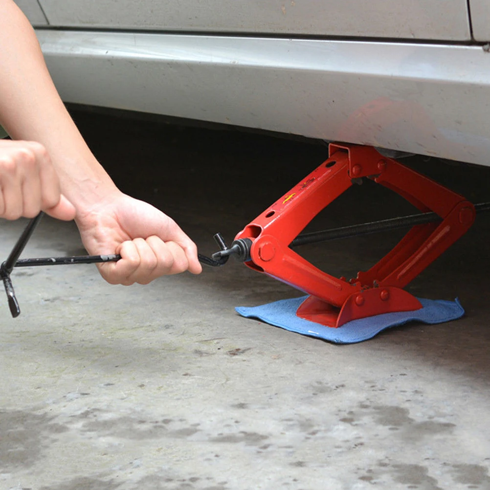 

2Pcs Car Jack Tools Portable Hand Lever Durable Steel Foldable Handle Essential Trunk Tool Tire Change Scissor Compatible